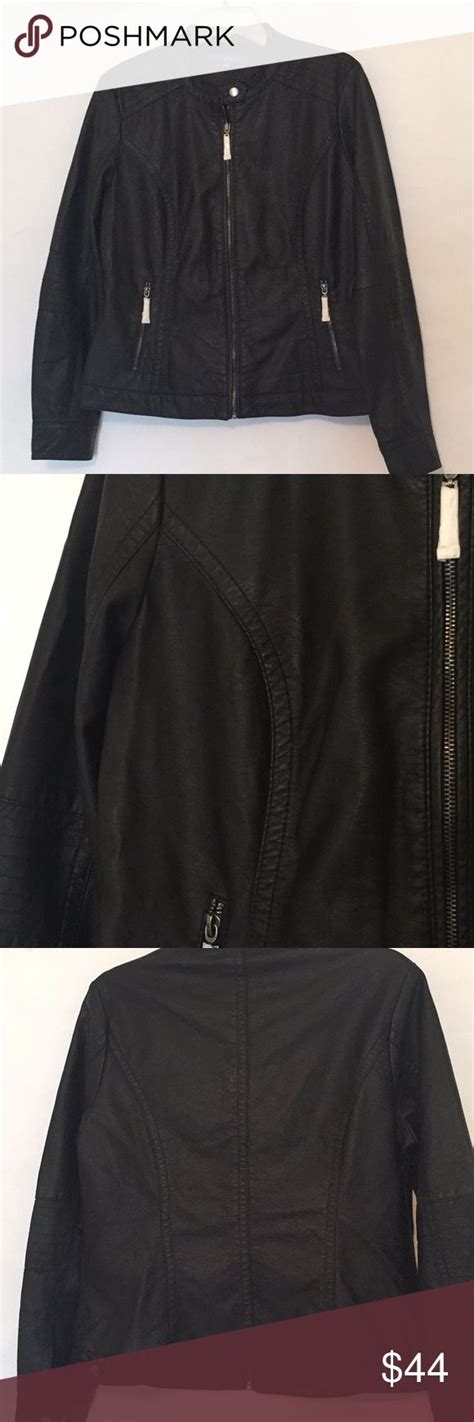 apt 9 black leather jacket tcdk