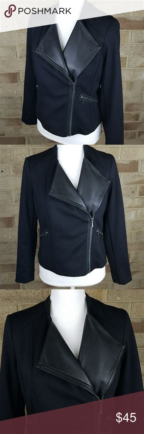 apt 9 black leather jacket zsao france