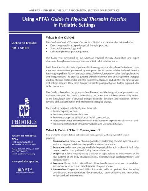 Apta Guide To Pt Practice