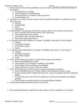 Apush Chapter 5 Quiz