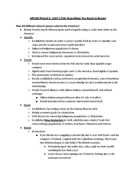 Apush Period 2 Study Guide