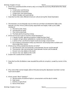 Apush Quiz Chapter 23