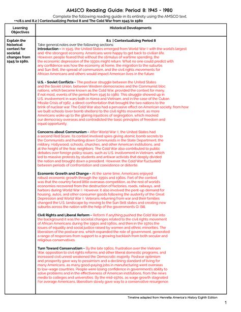 Apush Reading Guide Answers