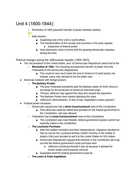 Apush Unit 4 Test Answers