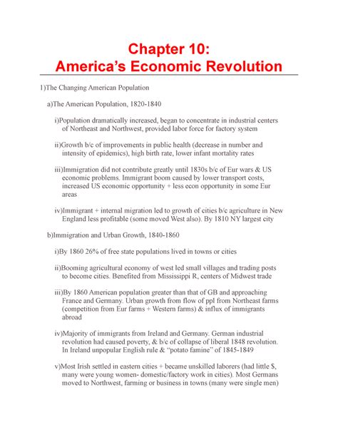 Read Online Apush Chapter 10 America Economic Revolution 