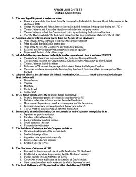 Download Apush Unit 3 Exam Answers 