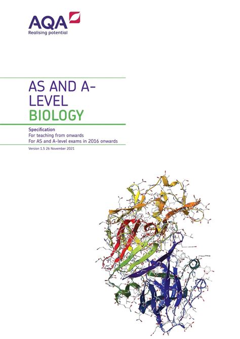 Aqa As Level Biology Specification