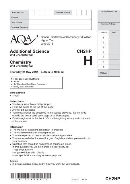 aqa c2 ch2hp june 2013 markscheme