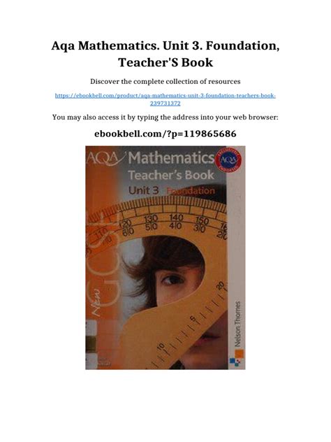 Aqa Mathematics Unit 3 43603f Answers Paper