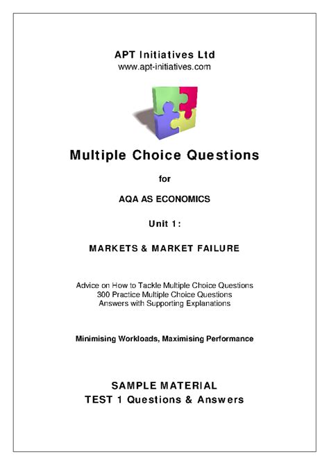 aqa multiple choice economics