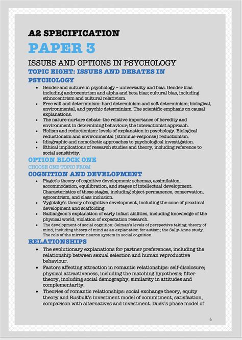 Aqa Psychology Specification