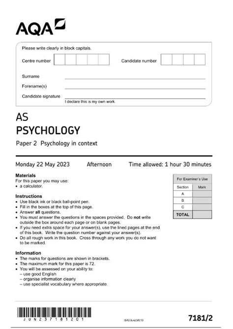 aqa pyschology may 2014