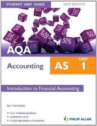 Read Aqa As Accounting Student Unit Guide New Edition Unit 1 Introduction To Financial Accounting 