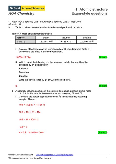 Full Download Aqa Chemistry Exam Style Questions Answers Chapter 11 