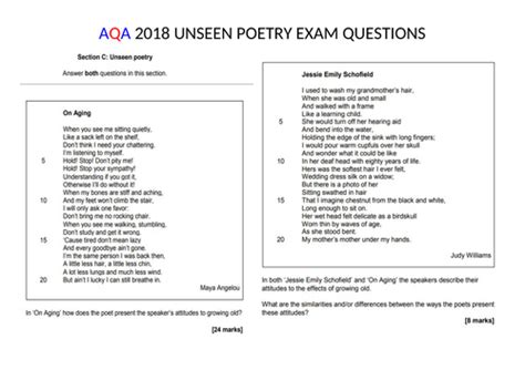 Read Aqa English Literature Unseen Poetry Study And Exam Practice York Notes For Gcse 9 1 