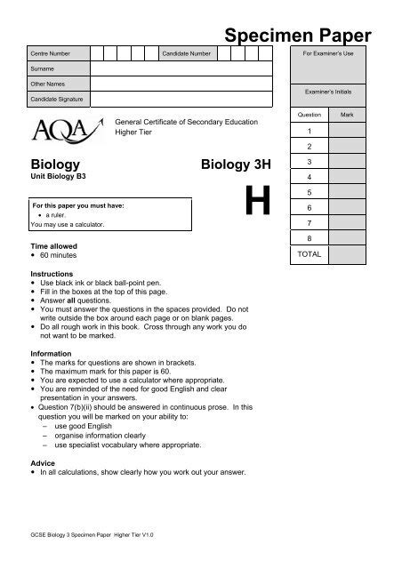 Read Online Aqa Past Papers Biology Jan13 