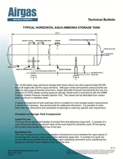 aqua ammonia storage design