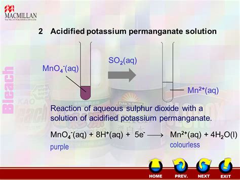 aqueous sulphur dioxide colour