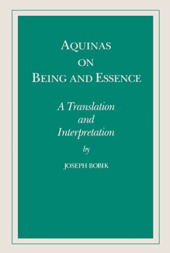 Read Aquinas On Being And Essence A Translation And Interpretation 