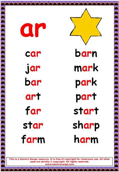 Ar Sound Teaching Resources Wordwall Ar Sound Words With Pictures - Ar Sound Words With Pictures