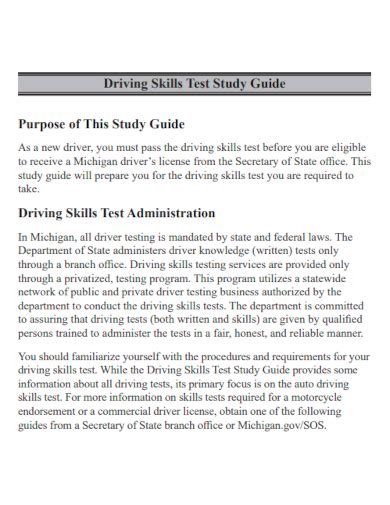 Arabic Driving Test Study Guide Michigan