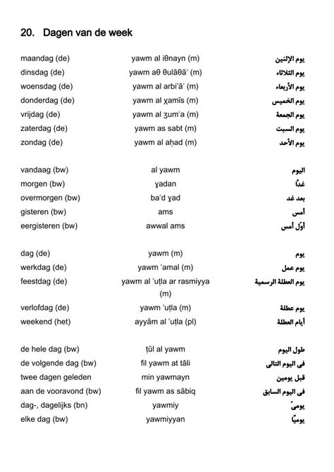 arabisch nederlands vertaling
