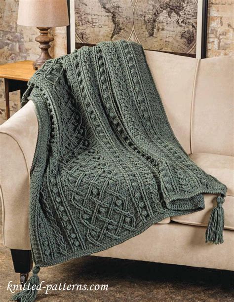 aran crochet afghan patterns free - YouTube