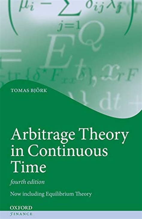 Read Arbitrage Theory In Continuous Time Oxford Finance Series 