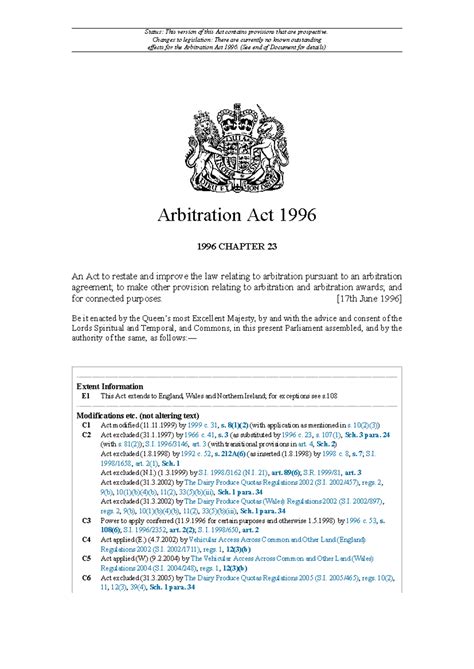Arbitration Act 1996