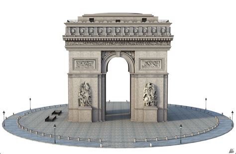 Arc De Triomphe 3d   Free 3d File Arc De Triomphe France 3d - Arc De Triomphe 3d