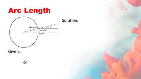 Arc Length Real Life Problems