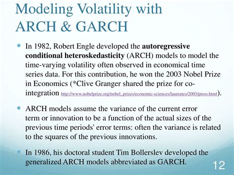 Arch And Garch Models