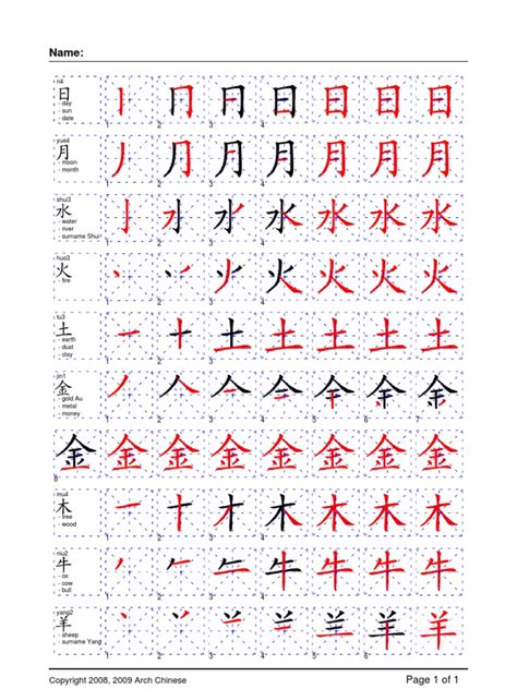 Arch Chinese Chinese Character Writing Worksheets Pdf Scribd Chinese Character Writing Worksheets - Chinese Character Writing Worksheets