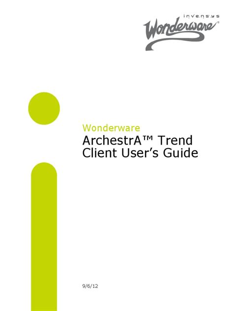 Archestra Trend Client Users Guide Logic Inc