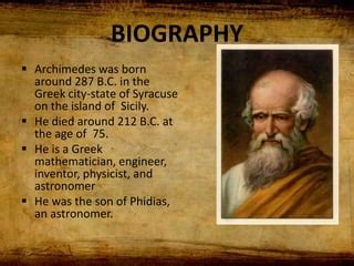 archimedes biography summary page