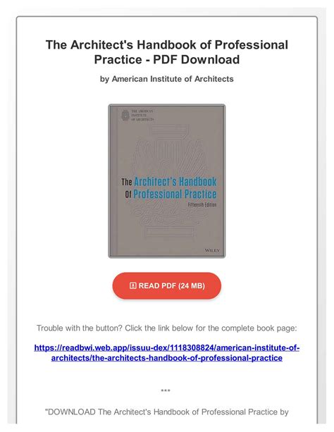 Full Download Architect39S Handbook Of Professional Practice 14Th Edition 