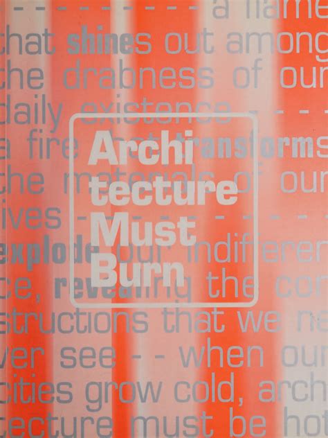 Architecture Must Burn