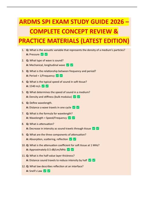 Ardms Spi Study Guide