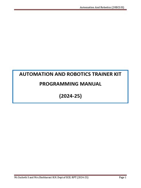 Arduino Programming Manual