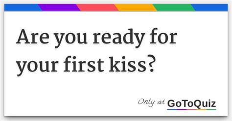 are you ready for your first kiss quiz