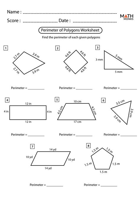 Area Amp Perimeter Worksheets Geometry Worksheets Polygon Area And Perimeter Worksheet Answers - Polygon Area And Perimeter Worksheet Answers