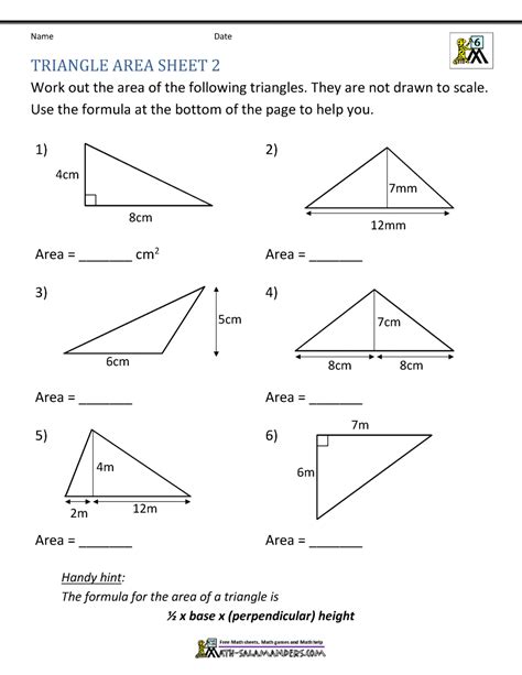 Area And Perimeter Worksheets Triangle Area And Perimeter Worksheet - Triangle Area And Perimeter Worksheet