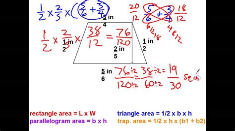 Area Calculator Finding Area With Fractions - Finding Area With Fractions