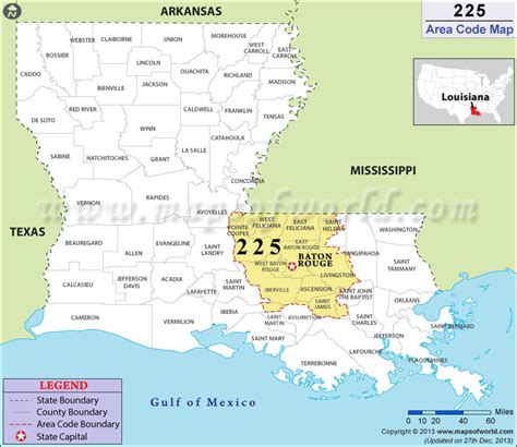area code 225 louisiana