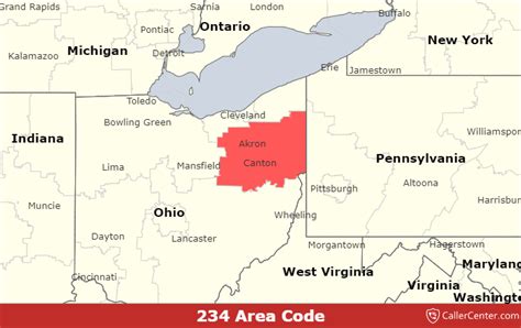 Area Code 234 Location