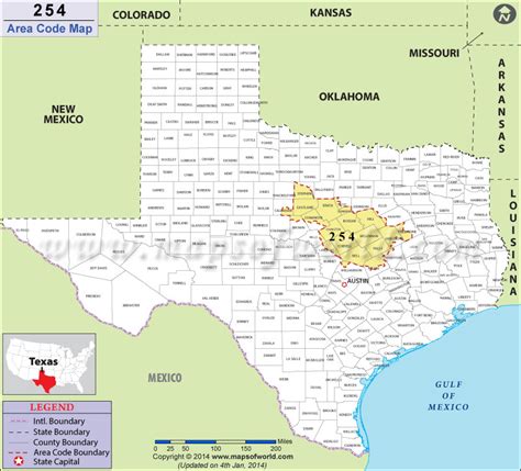 area code 254 in texas