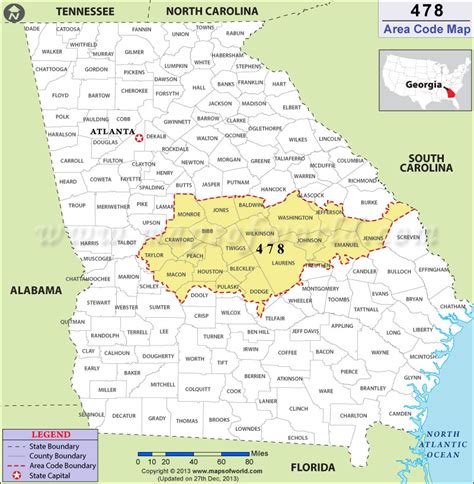 area code 478 georgia