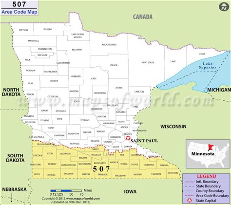 area code 507 minnesota
