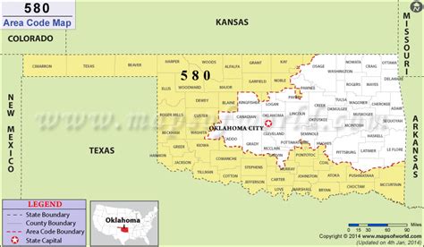 area code 580 oklahoma