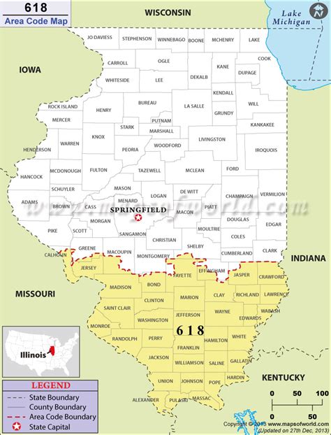 area code 618 illinois